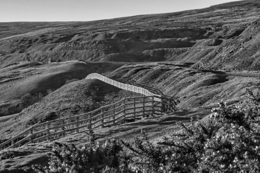 Rosedale fence in old iron ore mining area