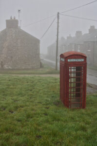 Rosedale village red telephone box, North Yorkshire