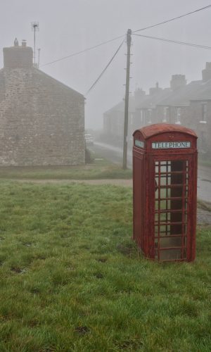 Rosedale village red telephone box, North Yorkshire