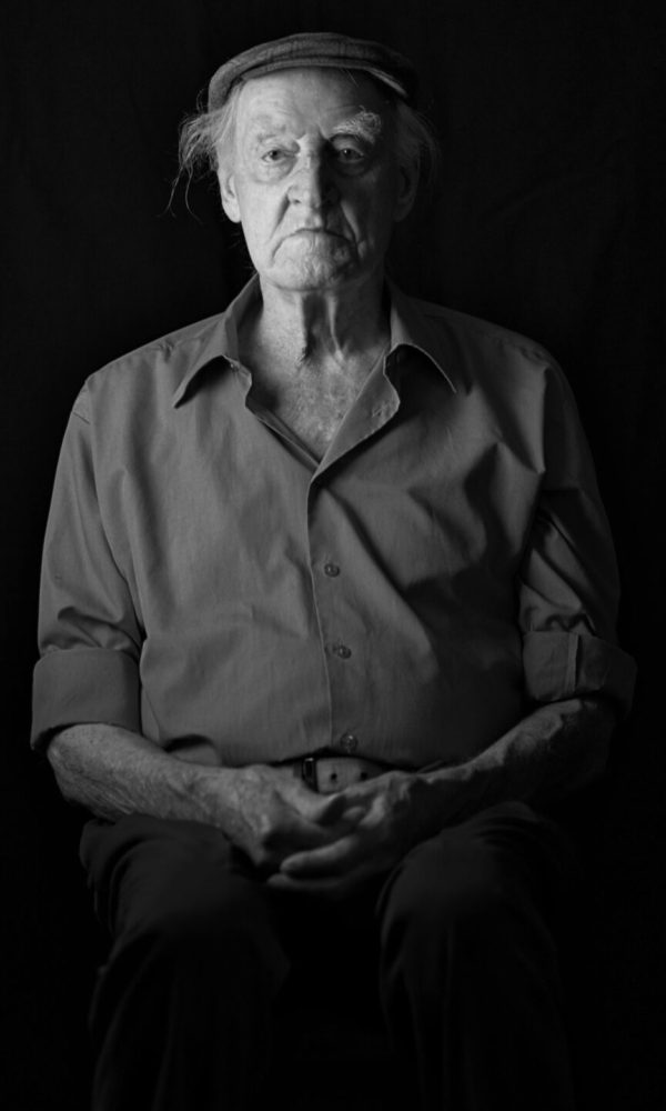 Mick, portrait of a Farndale farmer, black and white